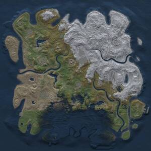 Thumbnail Rust Map: Procedural Map, Size: 4800, Seed: 467341072, 17 Monuments