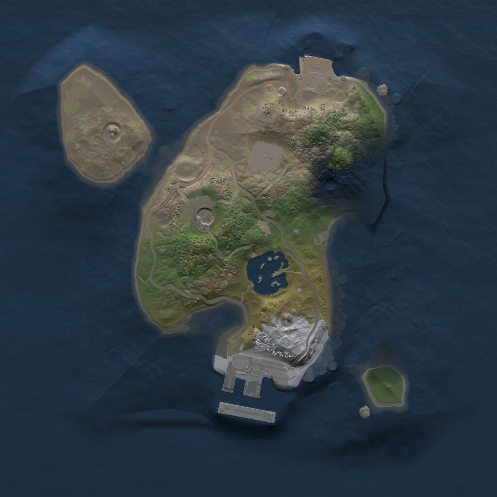 Rust Map: Procedural Map, Size: 1750, Seed: 1595941741, 4 Monuments