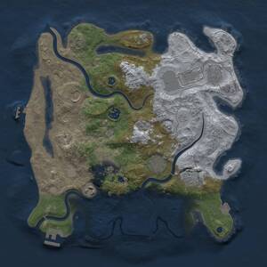 Thumbnail Rust Map: Procedural Map, Size: 3500, Seed: 741525743, 15 Monuments