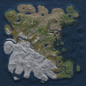 Thumbnail Rust Map: Procedural Map, Size: 4500, Seed: 1961560565, 15 Monuments