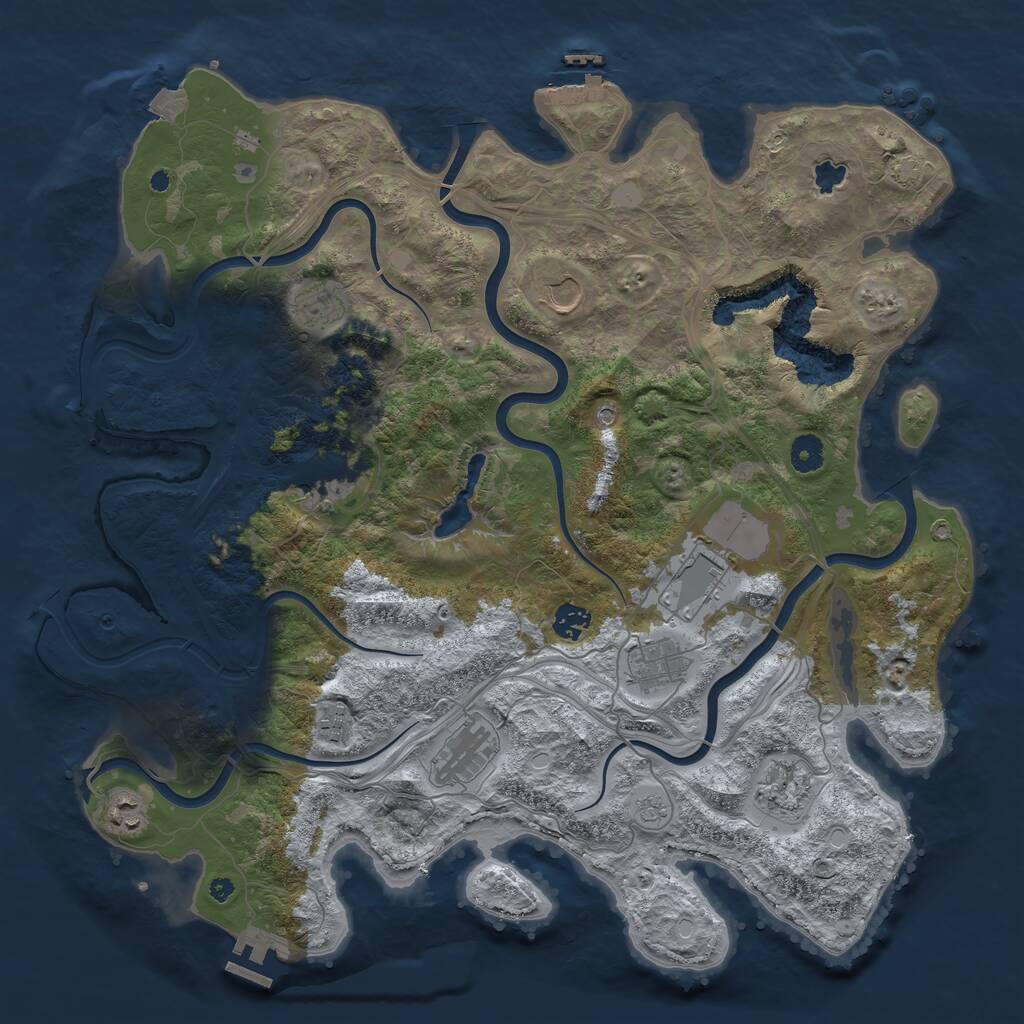 Rust Map: Procedural Map, Size: 4250, Seed: 1482071690, 16 Monuments