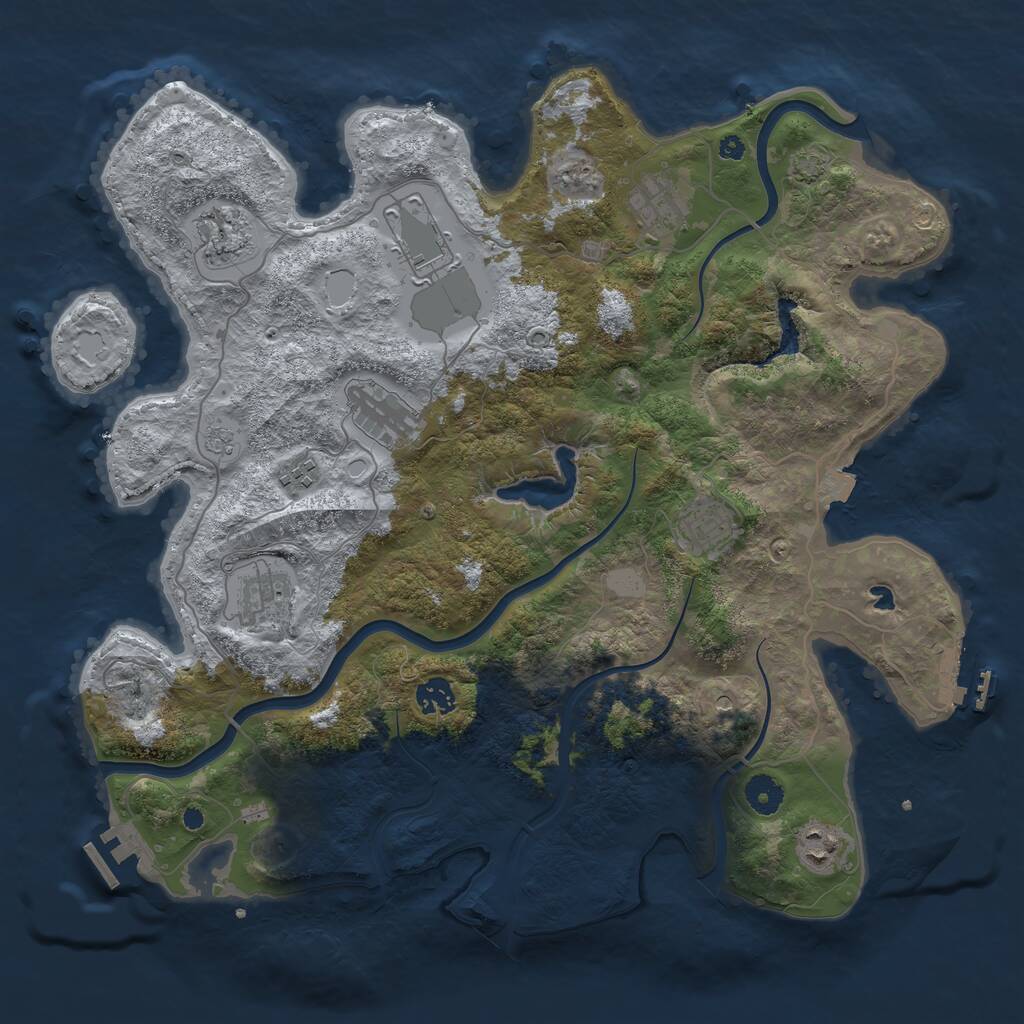 Rust Map: Procedural Map, Size: 4000, Seed: 160359344, 15 Monuments