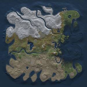 Thumbnail Rust Map: Procedural Map, Size: 4250, Seed: 2377662, 15 Monuments