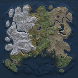 Thumbnail Rust Map: Procedural Map, Size: 4300, Seed: 1563318923, 16 Monuments