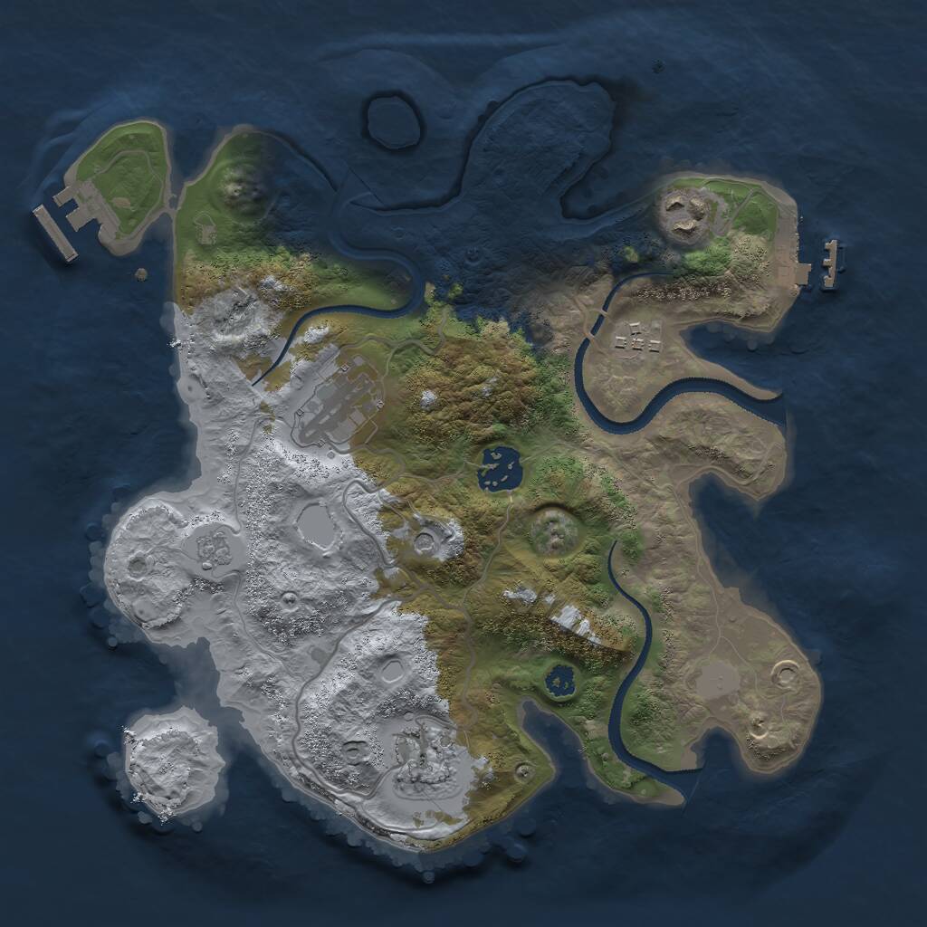 Rust Map: Procedural Map, Size: 3000, Seed: 20260706, 10 Monuments
