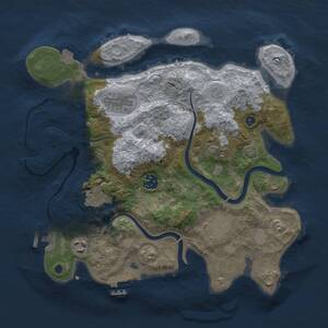 Thumbnail Rust Map: Procedural Map, Size: 3300, Seed: 701472505, 13 Monuments