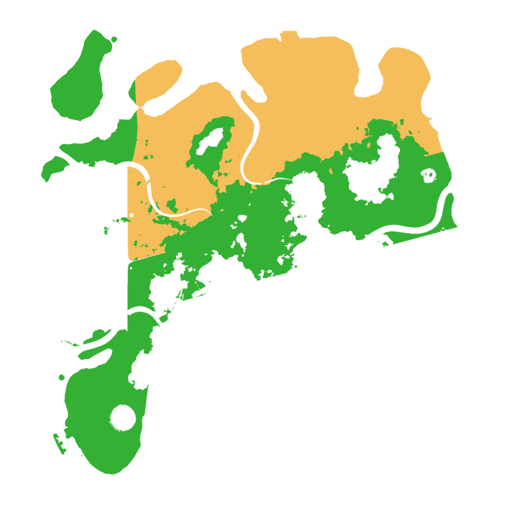 Biome Rust Map: Procedural Map, Size: 3500, Seed: 417477004