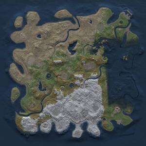 Thumbnail Rust Map: Procedural Map, Size: 4500, Seed: 1858692570, 17 Monuments