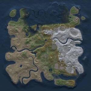 Thumbnail Rust Map: Procedural Map, Size: 4250, Seed: 408457644, 17 Monuments