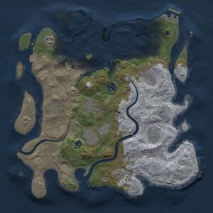 Thumbnail Rust Map: Procedural Map, Size: 3500, Seed: 28776, 13 Monuments