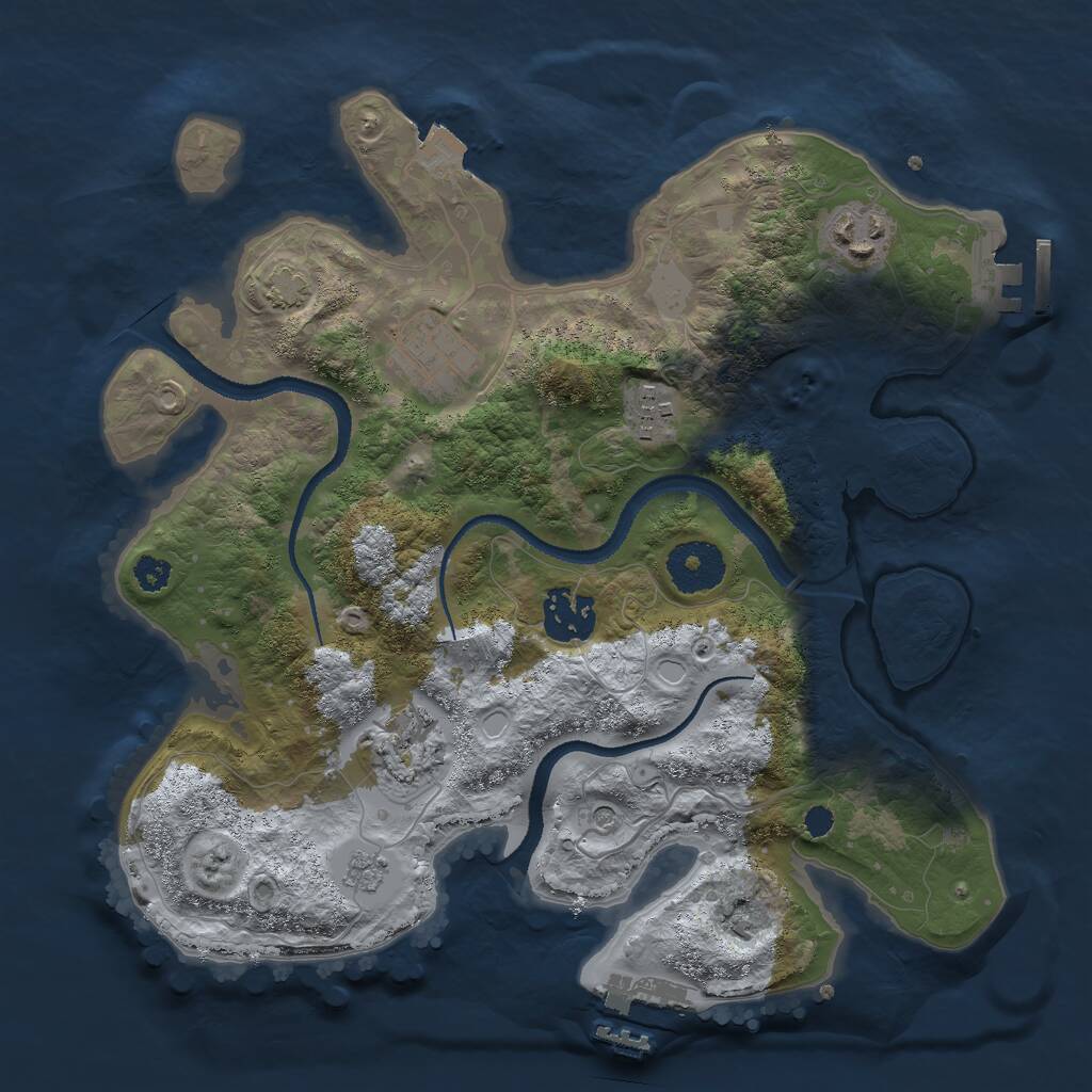 Rust Map: Procedural Map, Size: 3000, Seed: 1746859831, 11 Monuments