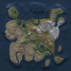 Thumbnail Rust Map: Procedural Map, Size: 3000, Seed: 1590484923, 13 Monuments
