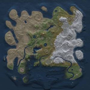 Thumbnail Rust Map: Procedural Map, Size: 4000, Seed: 543216789, 16 Monuments