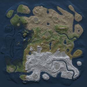 Thumbnail Rust Map: Procedural Map, Size: 4500, Seed: 2137776503, 16 Monuments