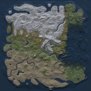 Thumbnail Rust Map: Procedural Map, Size: 6000, Seed: 2136338256, 17 Monuments