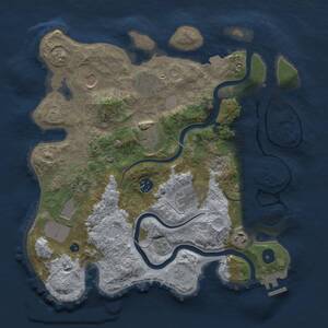 Thumbnail Rust Map: Procedural Map, Size: 3500, Seed: 943728455, 16 Monuments