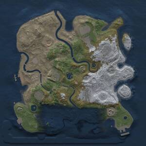 Thumbnail Rust Map: Procedural Map, Size: 3500, Seed: 1772156859, 15 Monuments
