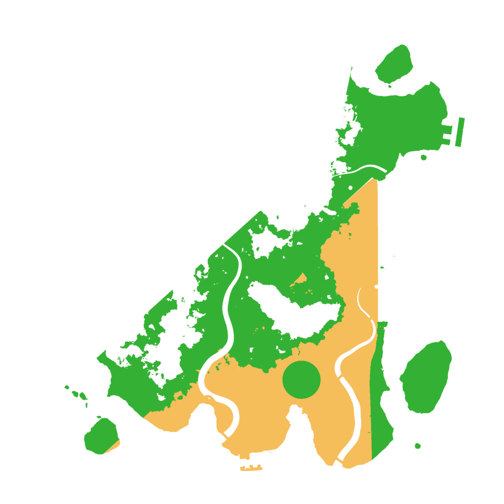 Biome Rust Map: Procedural Map, Size: 3500, Seed: 84845