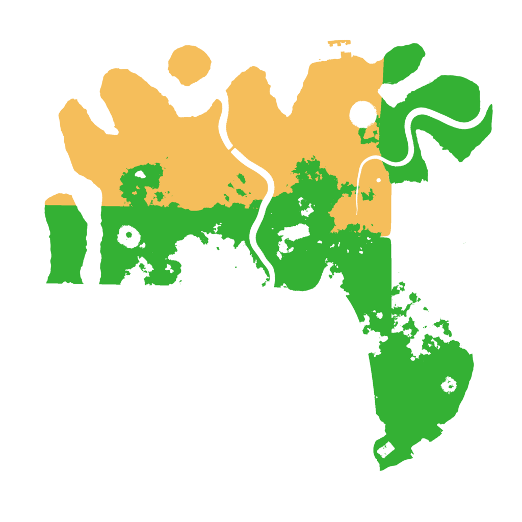 Biome Rust Map: Procedural Map, Size: 3500, Seed: 20252026