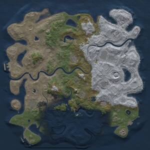 Thumbnail Rust Map: Procedural Map, Size: 4600, Seed: 3366996, 16 Monuments