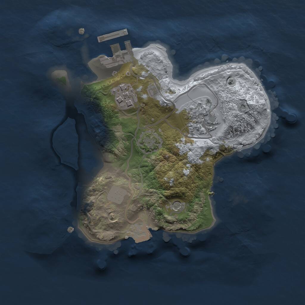 Rust Map: Procedural Map, Size: 2000, Seed: 685478856, 6 Monuments