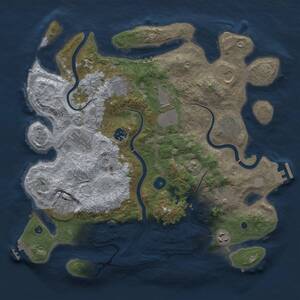 Thumbnail Rust Map: Procedural Map, Size: 3750, Seed: 1227509012, 16 Monuments