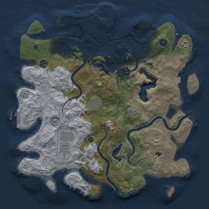 Thumbnail Rust Map: Procedural Map, Size: 4000, Seed: 1382532, 13 Monuments