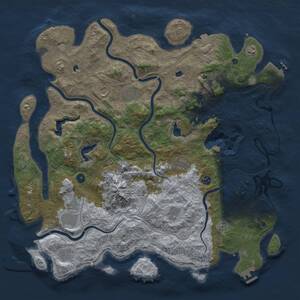 Thumbnail Rust Map: Procedural Map, Size: 5000, Seed: 1387091981, 16 Monuments