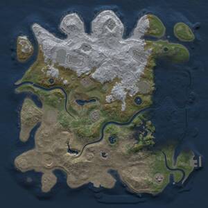 Thumbnail Rust Map: Procedural Map, Size: 4000, Seed: 3986, 18 Monuments