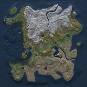 Thumbnail Rust Map: Procedural Map, Size: 4000, Seed: 397778977, 17 Monuments