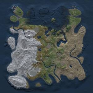 Thumbnail Rust Map: Procedural Map, Size: 4020, Seed: 486379477, 14 Monuments