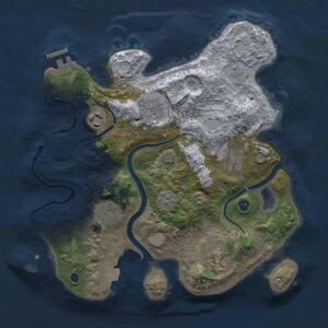 Thumbnail Rust Map: Procedural Map, Size: 3000, Seed: 687007146, 11 Monuments