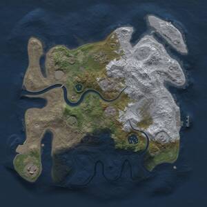 Thumbnail Rust Map: Procedural Map, Size: 3000, Seed: 20445, 10 Monuments