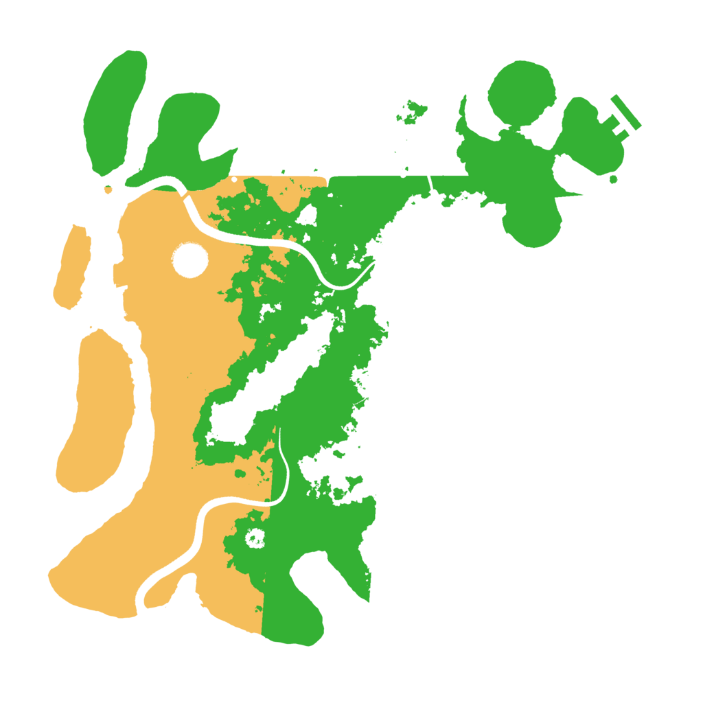 Biome Rust Map: Procedural Map, Size: 3500, Seed: 756464