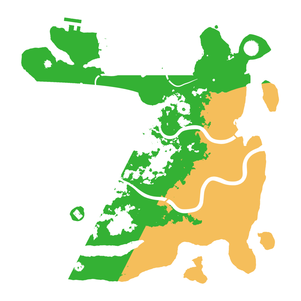Biome Rust Map: Procedural Map, Size: 3500, Seed: 53194680
