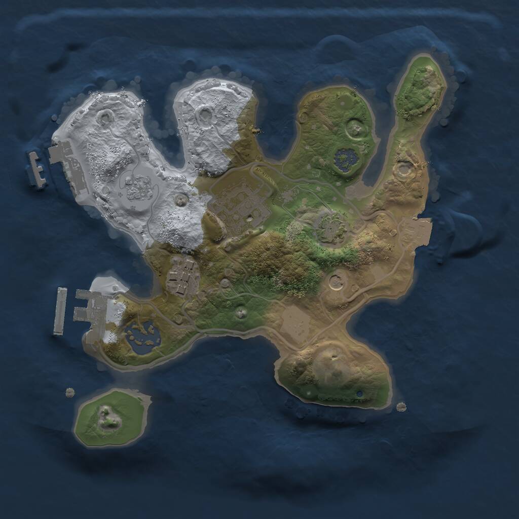 Rust Map: Procedural Map, Size: 2200, Seed: 1683951717, 9 Monuments
