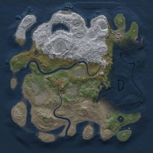 Thumbnail Rust Map: Procedural Map, Size: 3500, Seed: 93949605, 13 Monuments