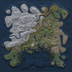 Thumbnail Rust Map: Procedural Map, Size: 4300, Seed: 1660332920, 15 Monuments
