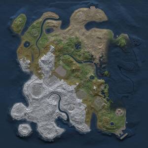 Thumbnail Rust Map: Procedural Map, Size: 3500, Seed: 122477264, 14 Monuments