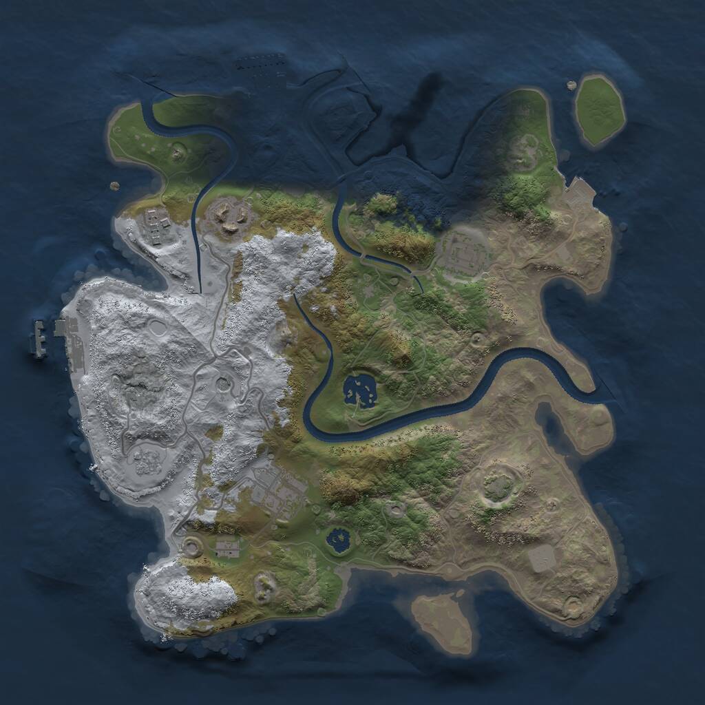 Rust Map: Procedural Map, Size: 3000, Seed: 6094, 11 Monuments