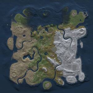 Thumbnail Rust Map: Procedural Map, Size: 4250, Seed: 1978307602, 13 Monuments