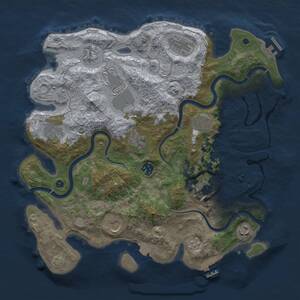 Thumbnail Rust Map: Procedural Map, Size: 3750, Seed: 237284481, 17 Monuments