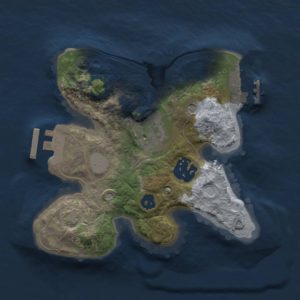 Rust Map: Procedural Map, Size: 2000, Seed: 548659952, 7 Monuments