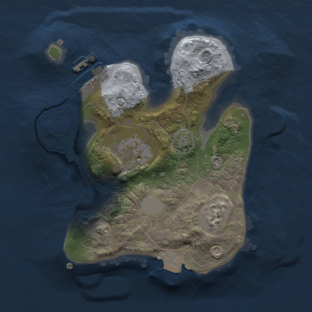 Rust Map: Procedural Map, Size: 2000, Seed: 114635177, 4 Monuments