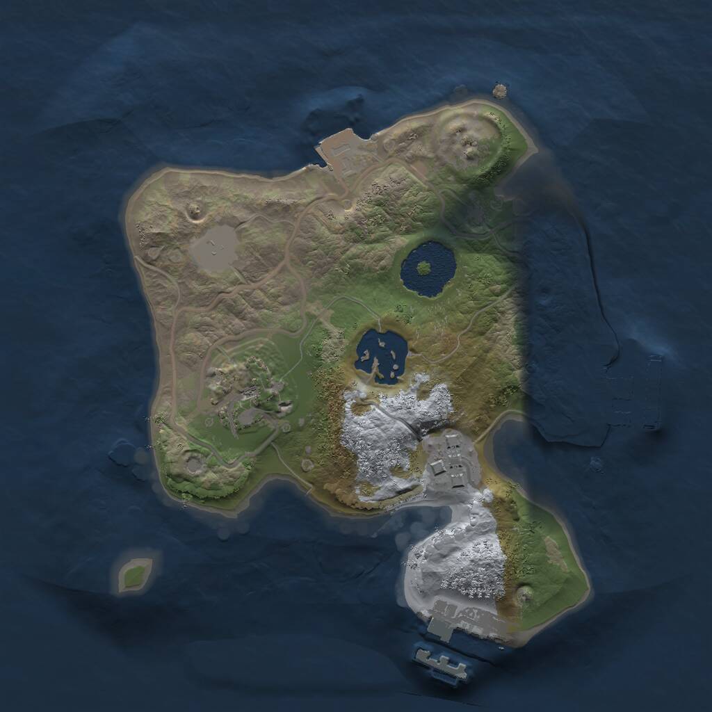 Rust Map: Procedural Map, Size: 2000, Seed: 2067595913, 6 Monuments