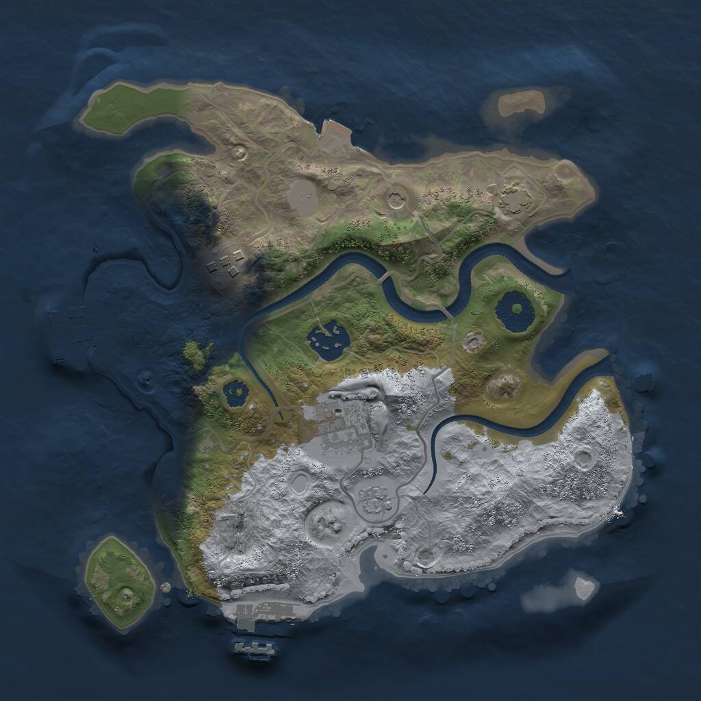 Rust Map: Procedural Map, Size: 2700, Seed: 1783425694, 9 Monuments