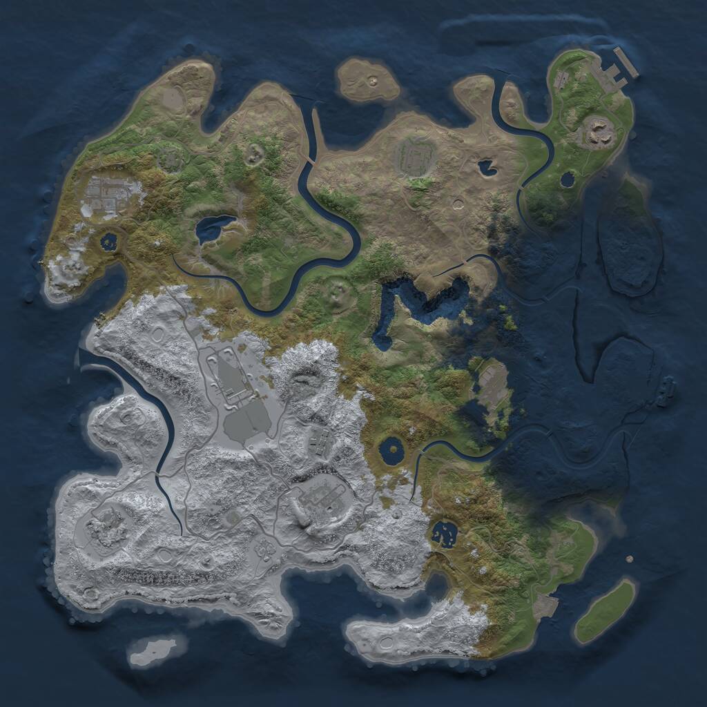 Rust Map: Procedural Map, Size: 4023, Seed: 981567608, 15 Monuments