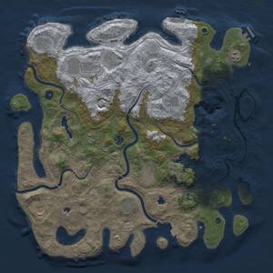 Thumbnail Rust Map: Procedural Map, Size: 4500, Seed: 1621218575, 17 Monuments