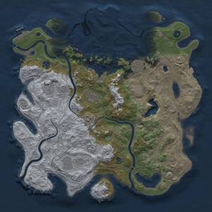 Thumbnail Rust Map: Procedural Map, Size: 4300, Seed: 892432659, 18 Monuments