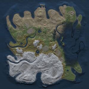 Thumbnail Rust Map: Procedural Map, Size: 3700, Seed: 231861025, 16 Monuments